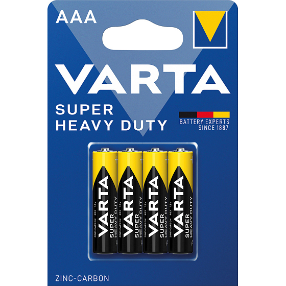 Varta Superlife, Batterien AAA, Zink-Kohle, 4 Stück