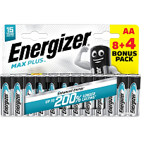 Energizer Baterie Max Plus AA tužková baterie, 8+4 ks