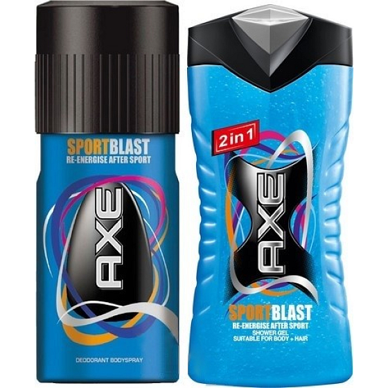 Axe Sport Blast Deodorant Spray für Männer 150 ml + Duschgel 250 ml, Kosmetikset