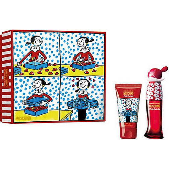 Moschino Günstige und schicke schicke Blütenblätter Eau de Toilette 30 ml + Körperlotion 50 ml, Geschenkset