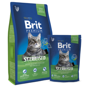 Brit Premium Hühnerleber mit Granulatsauce für kastrierte Katzen 8 kg Komplettfutter