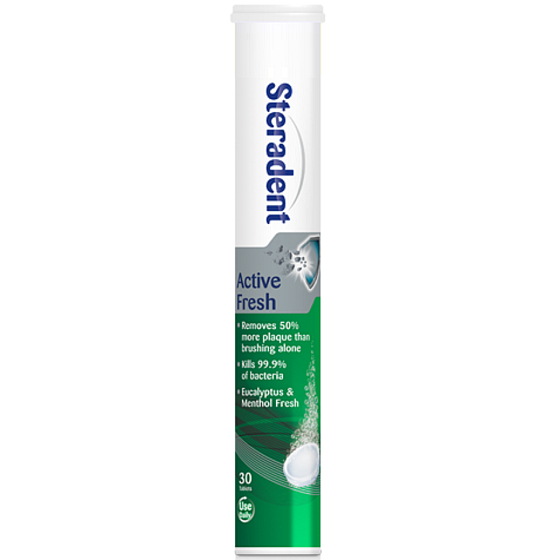 Steradent Active Fresh Dental Tablet 30 Stück