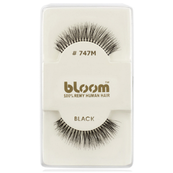 Bloom Natural selbstklebende Wimpern aus Naturhaar, gebogen, schwarz Nr. 747M 1 Paar