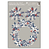 Fensterfolie ohne Kleber mit Glitzer Winterrose 38 x 30 cm Nr. 2