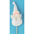 Weiße Aussparung der Santa Figur 10 cm + Spieße