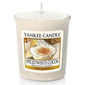 Yankee Candle Spice White Cocoa - Würzige, nach weißem Kakao duftende Votivkerze 49 g