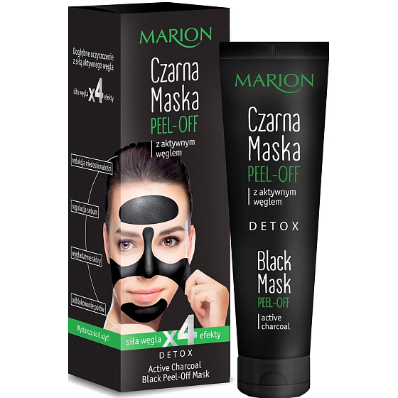 Marion Detox Black Peel-Off Gesichtsmaske mit Aktivkohle 25 ml