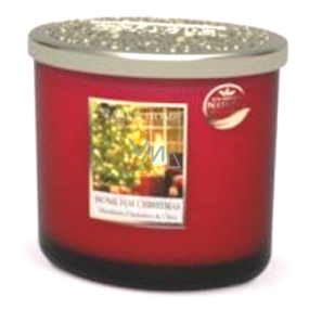 Heart & Home Warm Christmas Soja-Duftkerze Ellipse 2 Dochte brennt bis zu 40 Stunden 230 g
