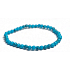 Tyrkenit blau Armband elastisch Naturstein, Perle 4 mm / 16-17 cm, Stein der jungen Menschen, auf der Suche nach einem Lebensziel