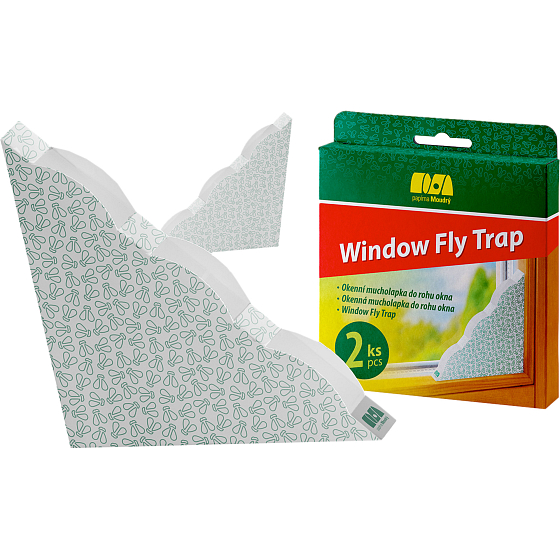 Moudrý Window Fly Trap Fenstermückenfalle in der Raumecke 2 Stück