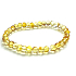 Bernstein Baltikum goldglänzend, natürliches elastisches Armband, unregelmäßiger Nugget ca. 5 mm / 16 - 17 cm, verfestigtes Sonnenlicht