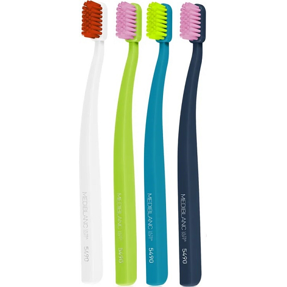 Mediblanc Ultra Soft Toothbrush 5490 Fasern ultra soft 1 Stück verschiedene Farben