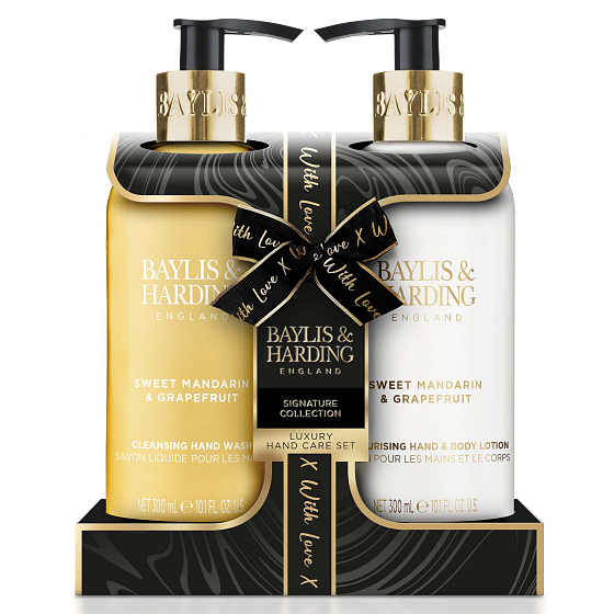 Baylis & Harding Tangerine and Grapefruit Flüssigseife 300 ml + Handlotion 300 ml, Kosmetikset für Frauen