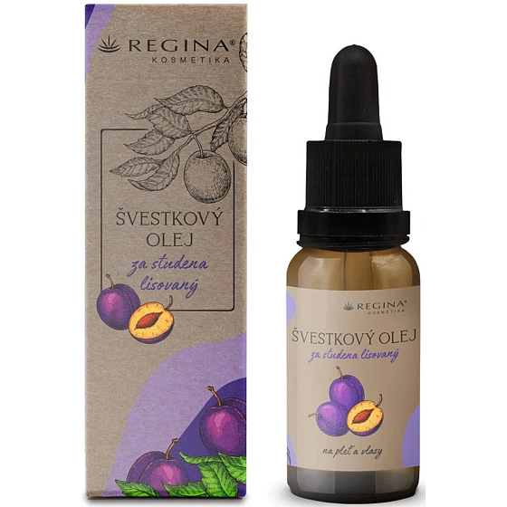 Regina Pflaumenöl für Haut, Haut und Haar lindert Gefühle von Trockenheit, Frische und Reizung 20 ml