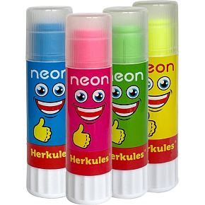 Herkules Neon-Klebestift, verschiedene Farben, 15 g