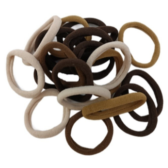 Gumičky látkové do vlasů různé barvy sáček 