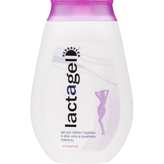 Herbavera Lactagel mit Aloe Vera Gel für intime Hygiene, 250 ml
