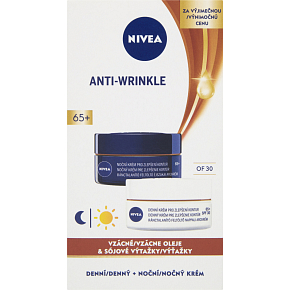Nivea Anti-Wrinkle Contouring 65+ Tages- und Nachtcreme zur Verbesserung der Konturen, 2 × 50 ml