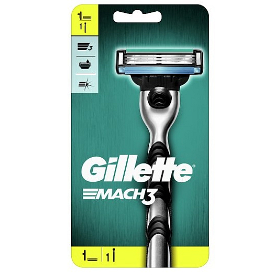 Gillette Mach3 Rasierer + Ersatzkopf 1 Stück für Herren