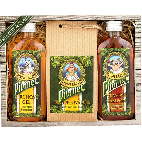 Bohemia Gifts Pivrnec Duschgel 100 ml + Badesalz 150 g + Haarshampoo 100 ml