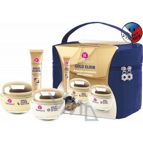 Dermacol Gold Elixir Tag + Nachtcreme 50 ml + Augencreme 15 ml, Kosmetikset