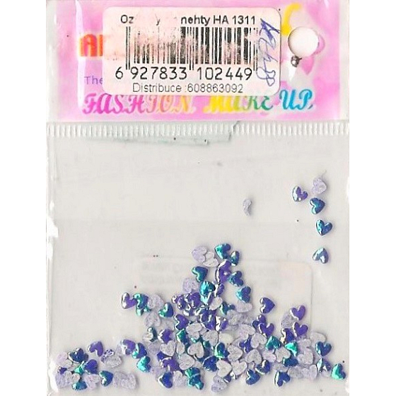 Engel Nagel Dekorationen Herzen blau-lila 1 Packung