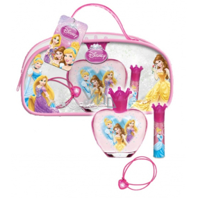 Disney Princess Eau de Toilette 50 ml + Lipgloss 5 g + Armband 1 Stück, Geschenkset für Kinder