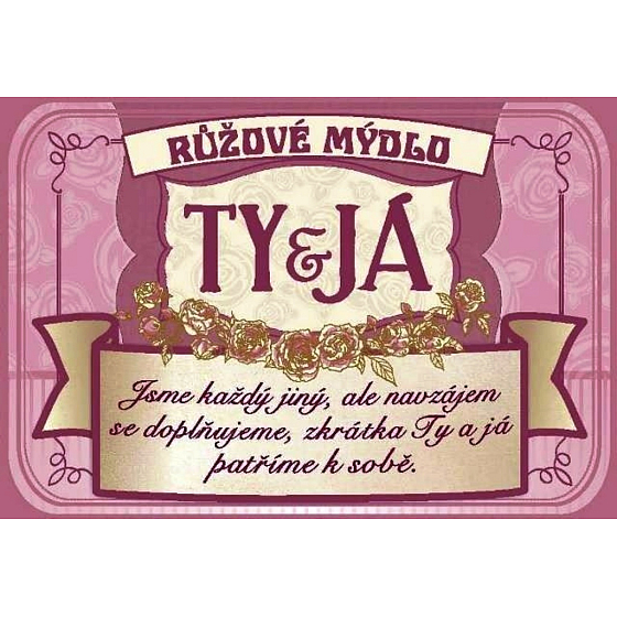 Albi Pink Seife in einer Dose mit dem Text You + Me 8 x 5,4 cm