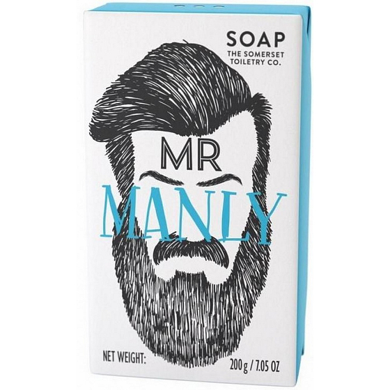 Somerset Toiletry Pan Männliche dreifach gemahlene Luxus-Toilettenseife mit Sheabutter und frischem Salbeiduft für Männer 200 g