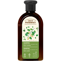 Green Pharmacy Shampoo gegen Schuppen mit Birke und Rizinusöl 350 ml