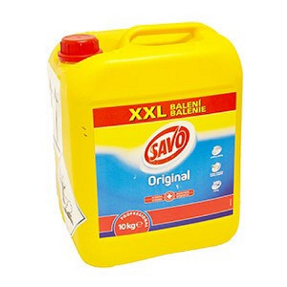 Savo Original Wasser- und Flächendesinfektion entfernt effektiv 99,9% von 10 kg Bakterien