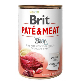 Brit Paté & Meat Rinder- und Putenpastete komplettes Hundefutter 400 g