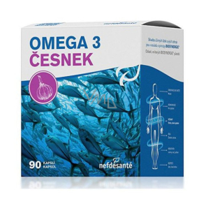 Nef de Santé Omega 3 Knoblauch Nahrungsergänzungsmittel, enthält Fischöl 90 Kapseln