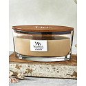 WoodWick Am Strand - Am Strand Duftkerze mit breitem Holzdocht und Glasbootsdeckel 453 g
