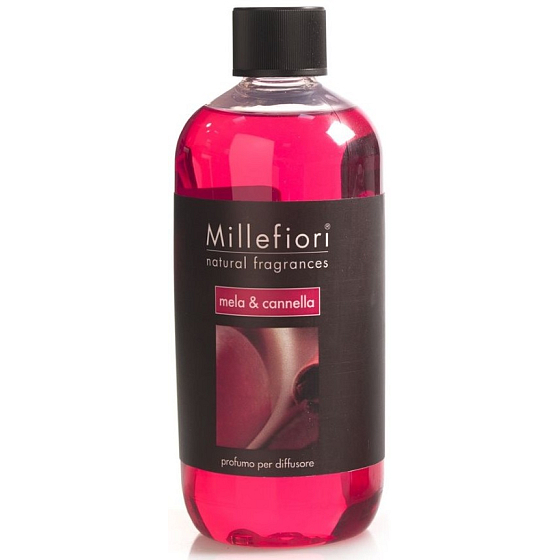 Millefiori Milano Natural Mela & Cannella - Nachfüllung von Apfel- und Zimtdiffusor für Weihrauchstiele 250 ml