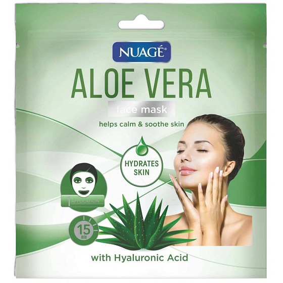 Nuagé Aloe Vera und Hyaluronsäure 15 Minuten feuchtigkeitsspendende Gesichtsmaske 1 Stück
