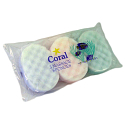 Coral Body Sponge Reinigung und Massage Körperschwamm 3 Stück
