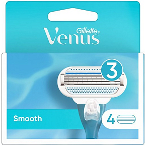 Gillette Venus Smooth Ersatzklingen 4 Stück, für Frauen