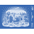 Bogen Weihnachtlicher Aufkleber, haftfreie Fensterfolie Krippe 25 x 35 cm