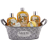 Bohemia Gifts Arganöl Haarshampoo 250 ml + Badeschaum 500 ml + Toilettenseife 100 ml + funkelnde Bombe 100 g, Geschenkbox