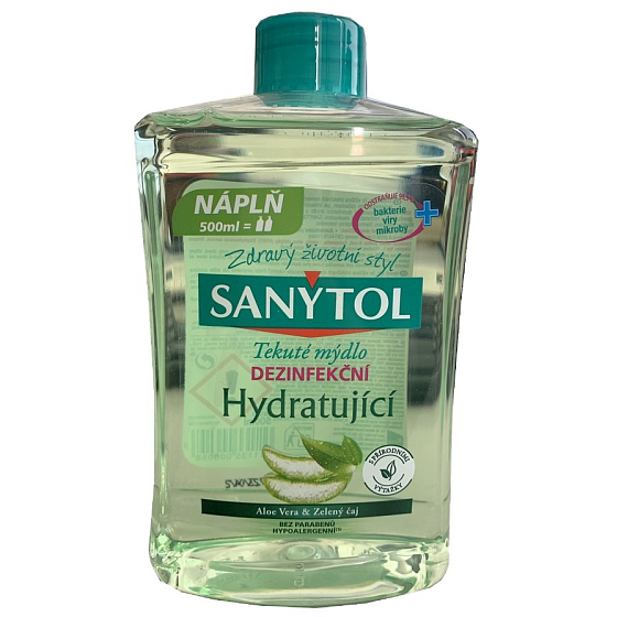 Sanytol Grüner Tee & Aloe Vera desinfizierende feuchtigkeitsspendende Handseife 500 ml Ersatz