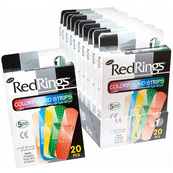 RedRings Colorful Aid Strips Patch farbig 20 Stück