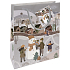 Nekupto Geschenkpapiertüte 23 x 18 x 10 cm Weihnachtsschneemann mit Kindern