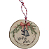 Bohemia Gifts Handgefertigtes hölzernes Weihnachtsornament Heiligabend 6 cm