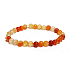 Achat orange Armband elastisch Naturstein, Kugel 6 mm / 16 - 17 cm