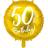 Ditipo Ballon aufblasbar Jubiläum Nummer 50 gold 45 cm Folie