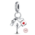 Charm Sterling Silber 925 Graduation - Kappe, Diplom Pergament, 3in1 Graduate Anhänger Armband
