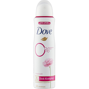 Dove 0% ALU Rose und Jasmin Deodorant ohne Aluminium, 150 ml
