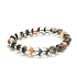 Azeztulite Naturkristall Geisterquarz Armband elastischer Naturstein 8 - 9mm/ 16 - 17cm natürlicher Geisterkristall, Hochfrequenzenergie, Stein des Lichts und der Klarheit
