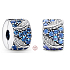 Charme Sterling Silber 925 Gebogene Feder & Pfau, Stopper, Clip Perle auf Armband Natur